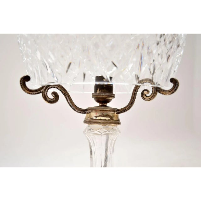 Crystal Glass Table Lamp, 1920s For Sale - Image 4 of 6