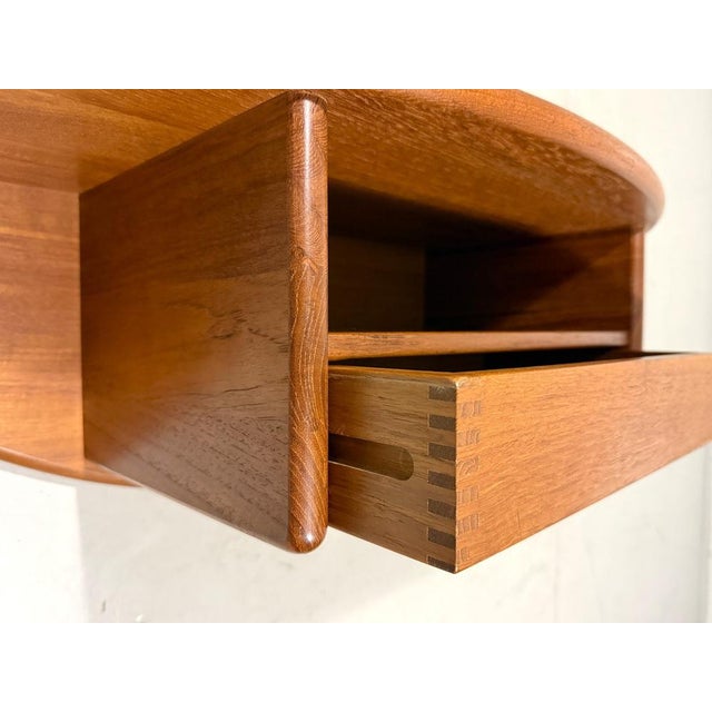 Brown Teak Wall Console by Kai Kristiansen for Vildbjerg Møbelfabrik, 1960s For Sale - Image 8 of 18