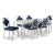 Chippendale Woodbridge Furniture Carlyle Outdoor Dining Table, Cloud White Finish For Sale - Image 3 of 3