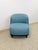 Blue Costal Modern Blue Upholstered Accent Chair Living Room Bedroom Comfortable For Sale - Image 8 of 9