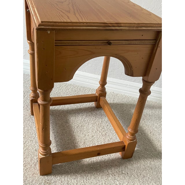 1980s Pine Side Table with Pull Out Trays Chairish