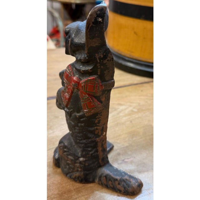 Folk Art Original Painted Iron Scotty Dog Doorstop For Sale - Image 3 of 12