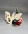 Rustic 1940s Vintage German Putz Santa in Snowy Sleigh With Bottle Brush Tree For Sale - Image 3 of 15