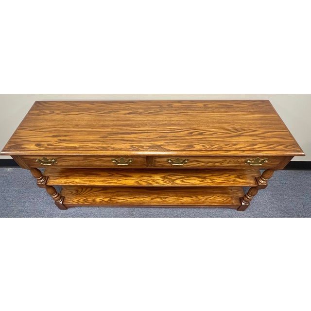 Pennsylvania House Traditional Oak Sofa Table For Sale - Image 10 of 12