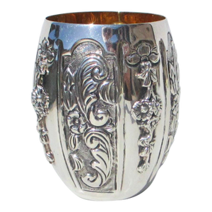 Sterling Silver and Gilt Wash Interior Barrel Beaker Aka "Mint Julep"