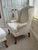 English Classic English Style Custom Upholstered Wing Chair and Ottoman - Set of 2 For Sale - Image 3 of 10