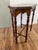 Wood Antique Victorian Burl Walnut Octagonal Side Table, Bobbin Turned Legs For Sale - Image 7 of 10