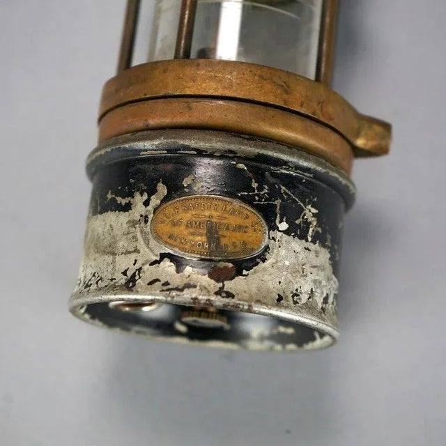 Antique Wolf Safety Lamp of America Co. New York, Coal Miners Lamp, 19th Century For Sale - Image 9 of 11
