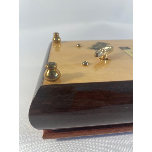Late 20th Century Small Vintage Italian Marquetry Music Jewelry Box For Sale - Image 11 of 12