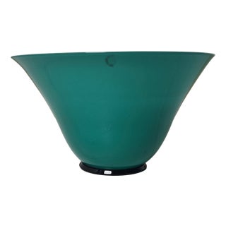 Bowl in Green Model Annitrenta Murano Glass from Venini, 1990s For Sale