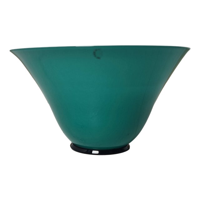 Bowl in Green Model Annitrenta Murano Glass from Venini, 1990s For Sale