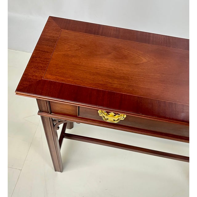Councill Craftsmen Chippendale Mahogany Single-Drawer Console Table For Sale - Image 10 of 17