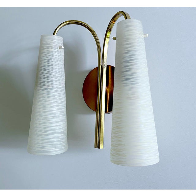 Vintage Glass Wall Light from Hillebrand, 1950s For Sale - Image 14 of 18