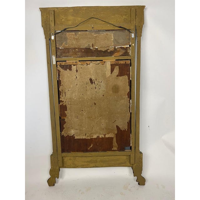 Late 19th Century Green Painted Continental Eglomise Mirror with Neoclassical Decoration For Sale In Boston - Image 6 of 18