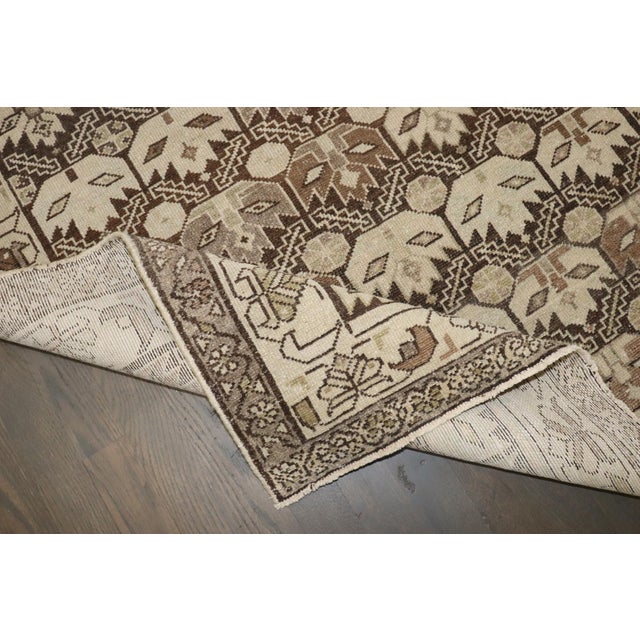 Early 20th Century Antique Chocolate Malayer Runner - 3'5" x 9'7" For Sale - Image 5 of 8