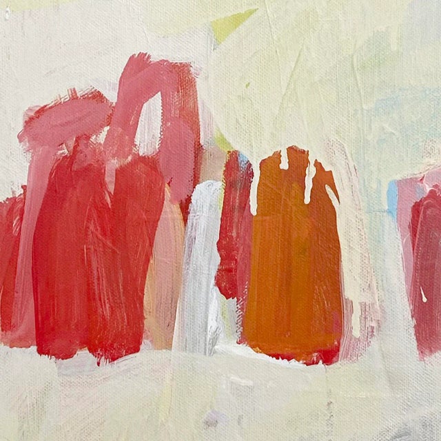 Beige Contemporary Abstract Mixed Media on Canvas Painting "Community Triptych" by Laura Basterra Sanz For Sale - Image 8 of 9