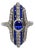 Platinum Ring 9.2 Gram -Natural 0.85 Ct Sapphire & 0.35Ct Diamond, Gia Certified, Size 7 For Sale