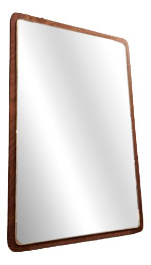 Vintage Teak Mirror, Denmark, 1950