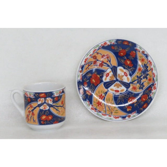 This gorgeous espresso / coffee cup and saucer set is made of porcelain. This piece is stamped as being Made in Japan, see...