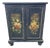 Victorian Black Ebonised Pine Cabinet with Hand‑painted Floral Decoration For Sale