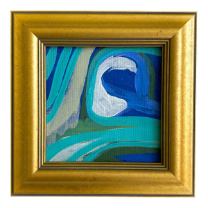 "Weather Pattern" Framed Mini Painting by Jessalin Beutler