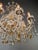 Brass Mid-Century Murano Crystal Chandelier With Amber Accents Basket For Sale - Image 8 of 12