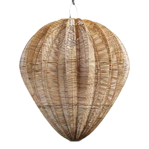 Honey Rattan Starfruit Pendant Light Large