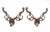 Victorian style hall tree hooks with double arms made of cast iron with a bronze finish. There are mounting screws with...