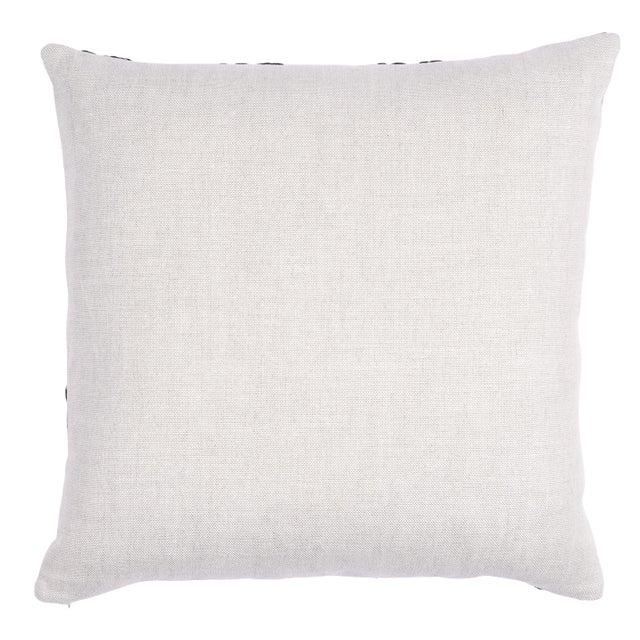 This pillow features Gordian Weave with a knife edge finish. Back of pillow features Piet Performance Linen. Pillow...