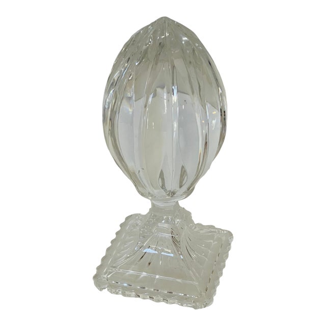 1960s 7” Lead Vit Crystal Finisl Glass Paperweight For Sale