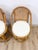 Wood Vintage Coastal Hollywood Regency Caned Rattan Swivel Barstools Counter Height For Sale - Image 7 of 13