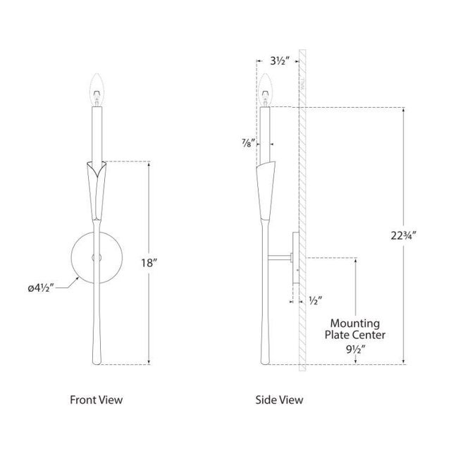 Transitional Chapman & Myers for Visual Comfort Signature Aiden Tail Sconce in Gilded Iron For Sale - Image 3 of 3