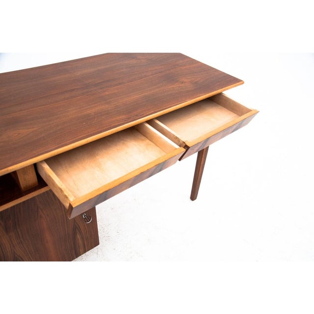 Wood Vintage Desk from M. Puchała, Poland, 1960s For Sale - Image 7 of 13