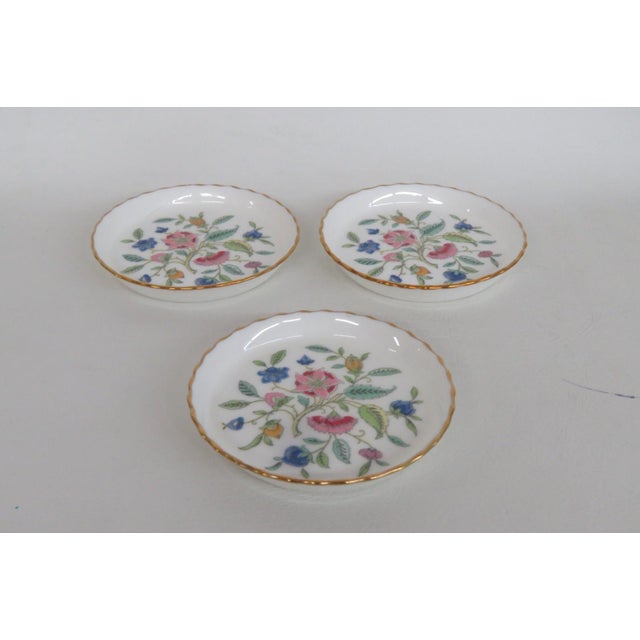 Minton Haddon Hall Bone China Trinket Dish 3pc Set John Wadsworth Coasters 4901b For Sale - Image 12 of 18