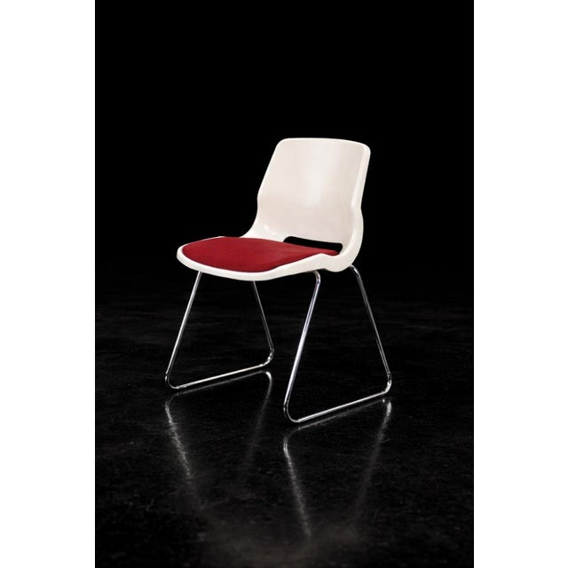 Red Mid-Century Modern Scandinavian Chairs by Svante Schöblom for Overman, 1970s, Set of 5 For Sale - Image 8 of 18