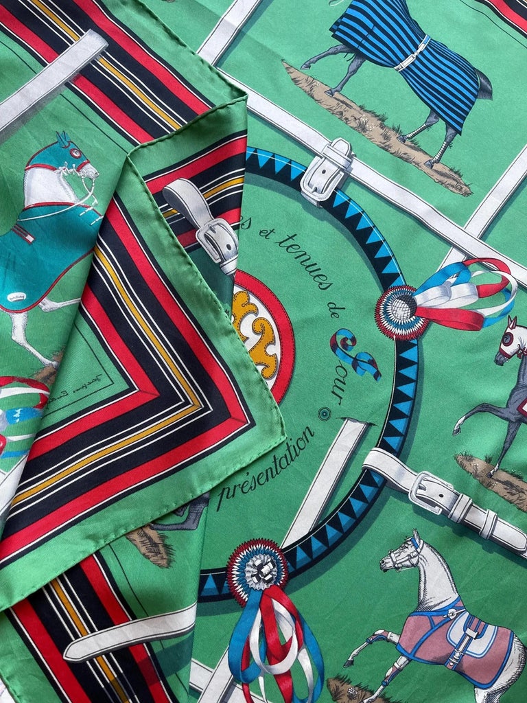 Hermès Scarf « Couvertures Et Tenues De Jour » 2000 | Chairish