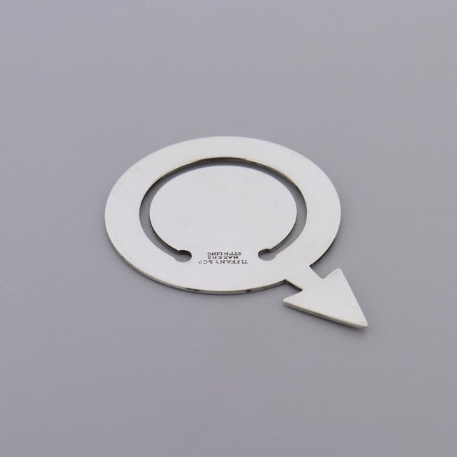 Vintage Tiffany & Co. Sterling Silver 'Male' or 'Mars Symbol' Bookmark For Sale - Image 12 of 13