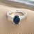 Metal Natural Sapphire Diamond Ring 6.5 14k W Gold 2.35 TCW Certified For Sale - Image 7 of 13