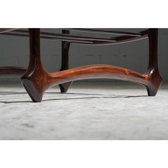 Side Table in Wood and Glass by Giuseppi Scapinelli, 1950s For Sale - Image 10 of 13