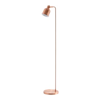 57" Metal Task LED Floor Lamp, Copper For Sale