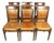 Mid 20th Century French Leather Dining Chairs, Set of 6 For Sale