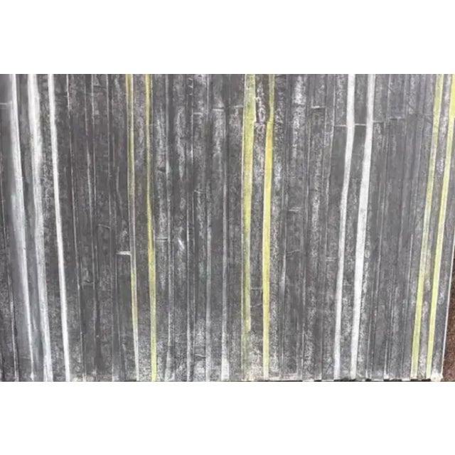 Vintage American Modern Art - Abstract Stripe Painting With Impasto Paint Texture For Sale In New York - Image 6 of 7