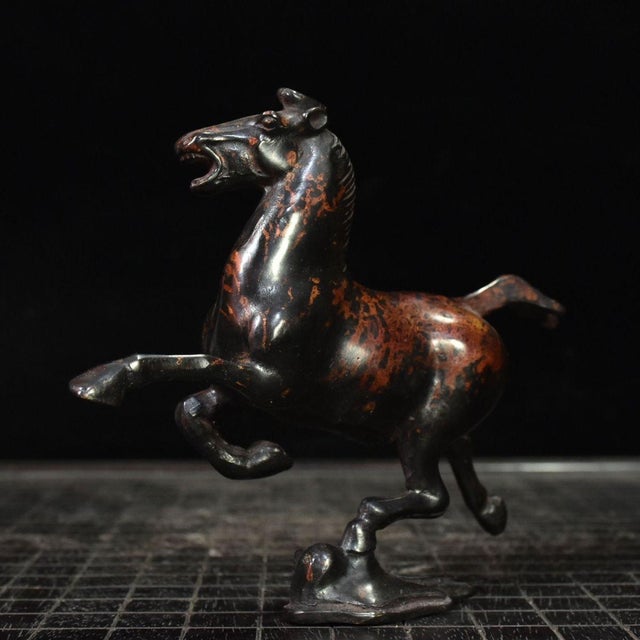 Metal Bronze Galloping Horse Desk Sculpture, Flying Swallow Motif For Sale - Image 7 of 9