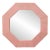 Vintage Postmodern Octagonal Mirror With Pink Textile Frame For Sale