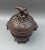 Metal Mid 20th Century Maitland Smith Vintage Bronze Cherub Lidded Large Urn Compote Lion Handles For Sale - Image 7 of 11