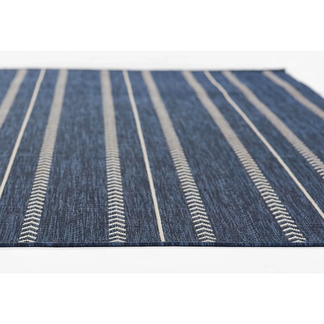 Contemporary Momeni Contemporary Indoor/Outdoor Riviera Jaunt Rug in Navy, 2'7" x 7'6" Runner For Sale - Image 3 of 9