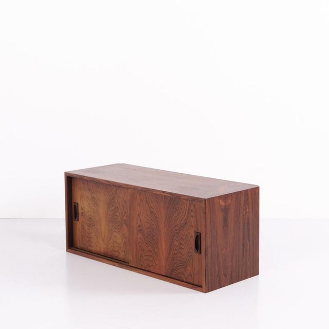Wall-Mounted Rosewood Cabinet with Sliding Doors, 1960s For Sale - Image 11 of 13