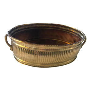 Vintage Brass Planter With Handles