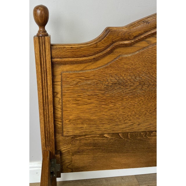 Gold Vintage French Double Bed Frame with Carved Headboard For Sale - Image 8 of 13