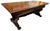 Italian Antique Italian Carved Walnut Trestle Library Dining or Writing Table - Paw Feet For Sale - Image 3 of 15